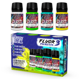 Set fluor pigmenten 30 ml - Nr. 3 (4er-Pack)