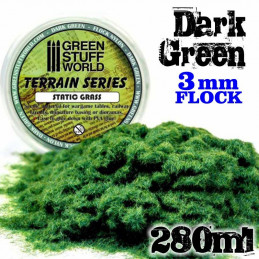 Static Grass Flock - Dark Green - 280 ml - XL