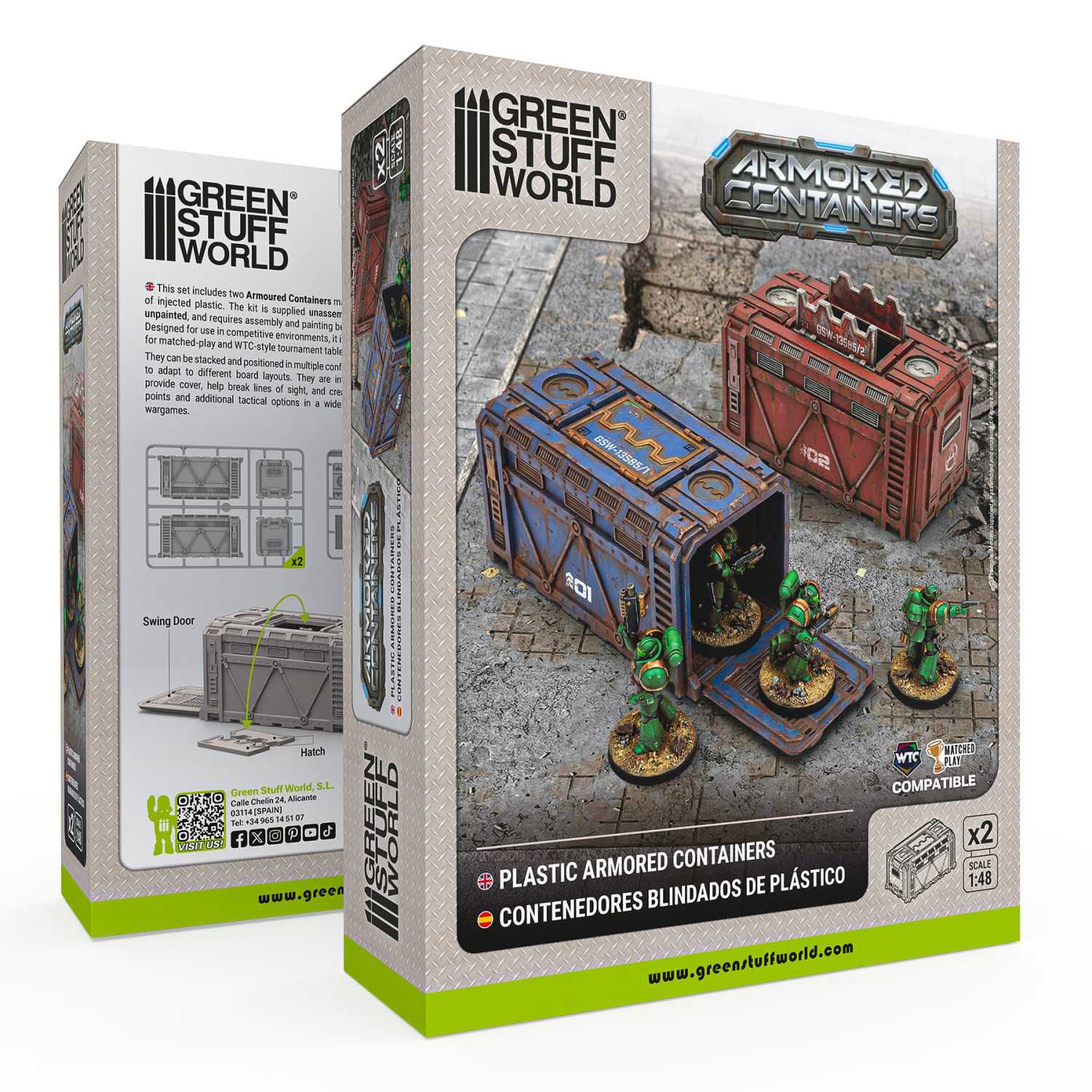 Plastic Sci-fi armored container (Pack x2) Plastic Sci-fi armored container (Pack x2)