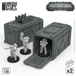 Plastic Sci-fi armored container (Pack x2) Plastic Sci-fi armored container (Pack x2)