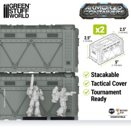 Contenedores Blindados Sci-Fi de Plástico (Pack x2) Contenedores Blindados Sci-Fi de Plástico (Pack x2)