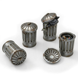 Trash Cans | Litter bins for dioramas, scale models, and board games