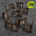 Pre-painted Detachable Ruined Corner Walls 11th edition (Pack x8)