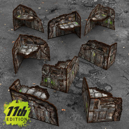 Bâtiments pliables prépeints 11e édition (lot de 8)