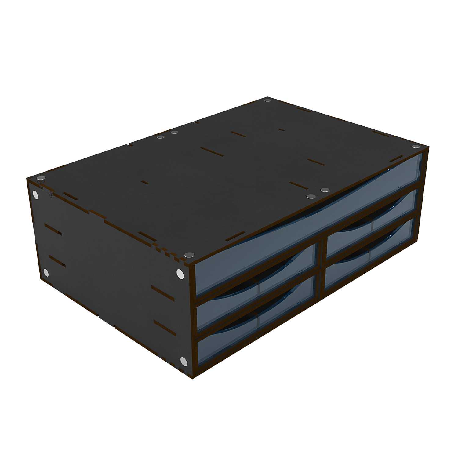 Magnetized Stackable Hobby Drawer Rack with 5 horizontal drawers ...