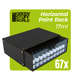 Módulo organizador de pinturas 17ml apilable y magnetizado - Negro