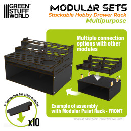 Modulo cassettiera impilabile Nero - vuoto Modulo cassettiera impilabile Nero - vuoto