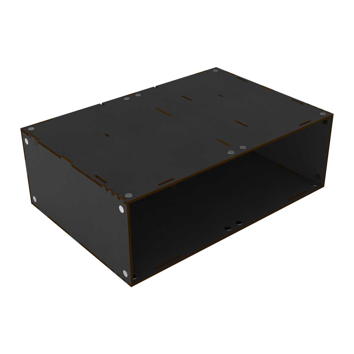 Stackable hollow storage module - Black