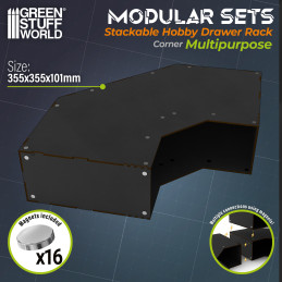 Empty Stackable hobby corner module - Black
