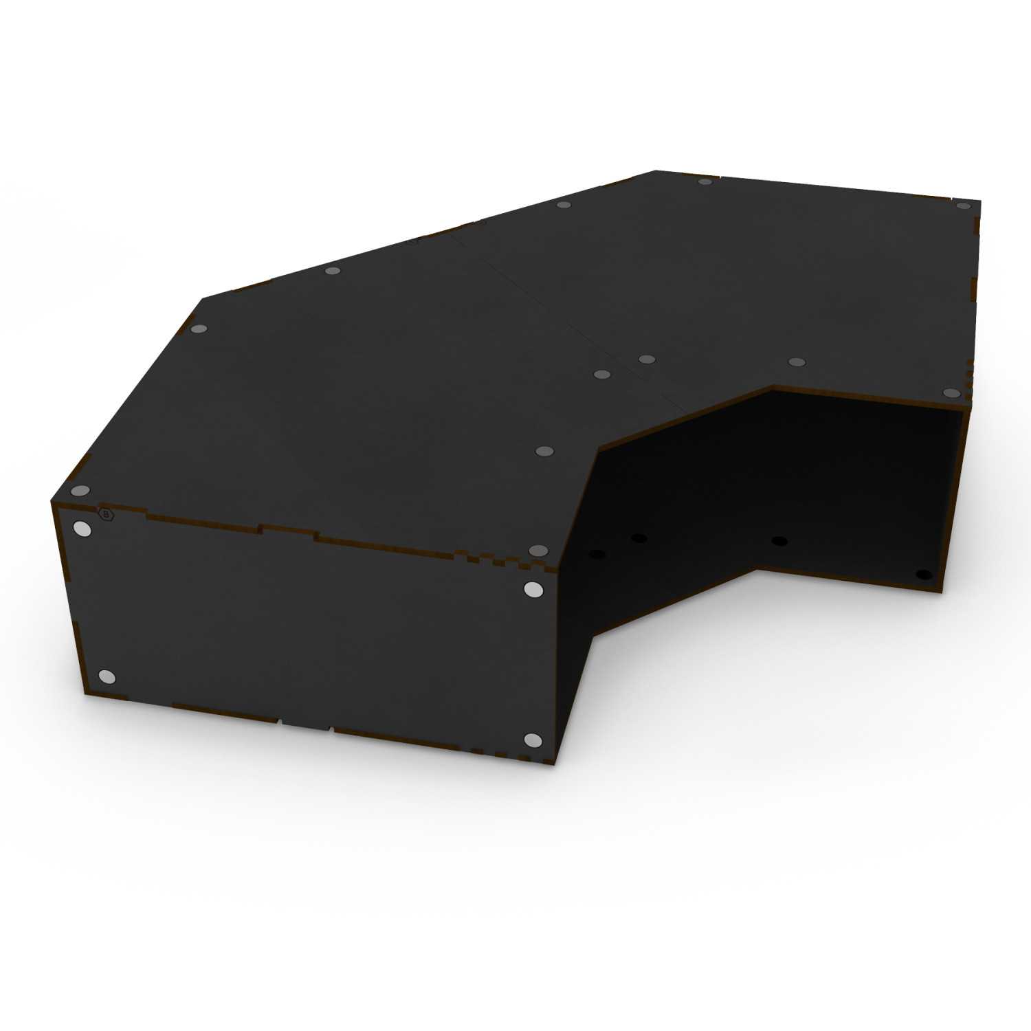 Module d’angle de rangement empilable vide - Noir