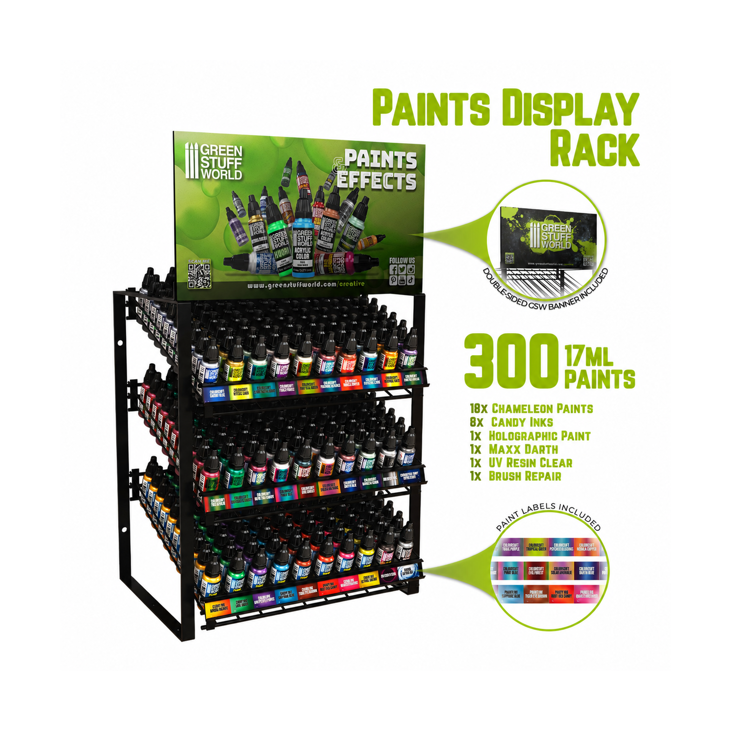 GSW Paint Display Rack - Chameleon, Candy and Auxiliary Paints | Paint Displays GSW Paint Display Rack - Chameleon, Candy and Auxiliary Paints | Paint Displays