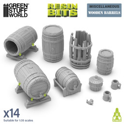 Barils en bois 1:35