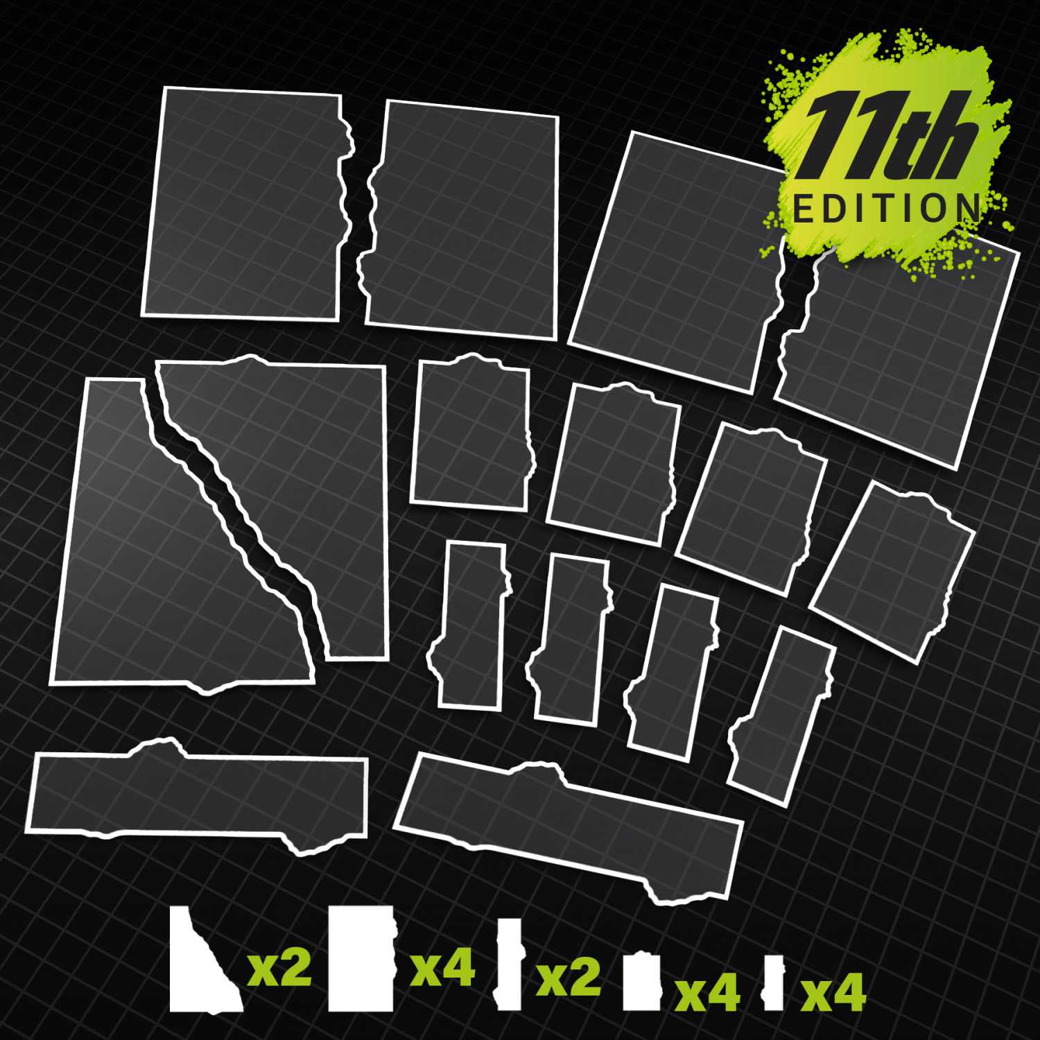 Set de Glasspack Footprints transparentes compatibles con Warhammer 40k® 11 Edición | 40k Footprints Set de Glasspack Footprints transparentes compatibles con Warhammer 40k® 11 Edición | 40k Footprints