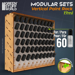 Organizador Modular Pinturas - VERTICAL 17ml Organizadores de madera DM Organizador Modular Pinturas - VERTICAL 17ml Organizadores de madera DM