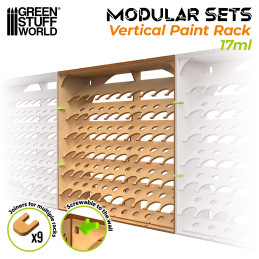 Modular Paint Rack - VERTICAL 17ml | MDF Wood Displays Modular Paint Rack - VERTICAL 17ml | MDF Wood Displays