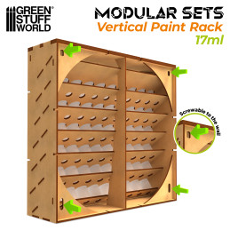 Modularer Farbhalter - VERTICAL 17ml | MDF-Holz Modularer Farbhalter - VERTICAL 17ml | MDF-Holz
