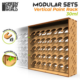 Modular Paint Rack - VERTICAL 30ml | MDF Wood Displays Modular Paint Rack - VERTICAL 30ml | MDF Wood Displays