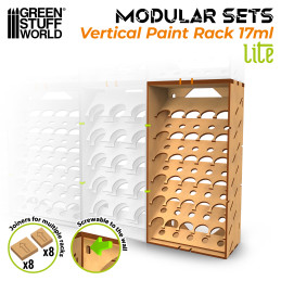Vertical Paint Organizer 17ml - LITE | MDF Wood Displays