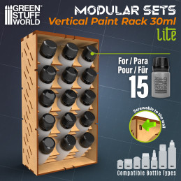 Présentoir de peinture vertical 30ml - LITE | Bois MDF Présentoir de peinture vertical 30ml - LITE | Bois MDF
