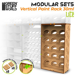 Présentoir de peinture vertical 30ml - LITE | Bois MDF Présentoir de peinture vertical 30ml - LITE | Bois MDF