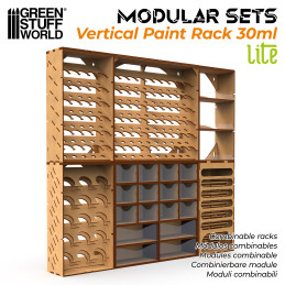 Présentoir de peinture vertical 30ml - LITE | Bois MDF Présentoir de peinture vertical 30ml - LITE | Bois MDF