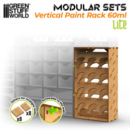 Vertikaler Farborganisator 60ml - LITE | MDF-Holz Vertikaler Farborganisator 60ml - LITE | MDF-Holz