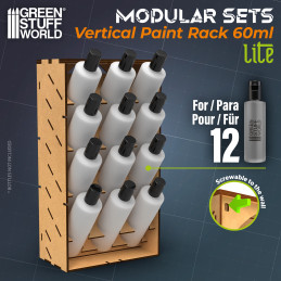 Organizador Vertical de Pinturas 60ml - LITE Organizadores de madera DM Organizador Vertical de Pinturas 60ml - LITE Organizadores de madera DM