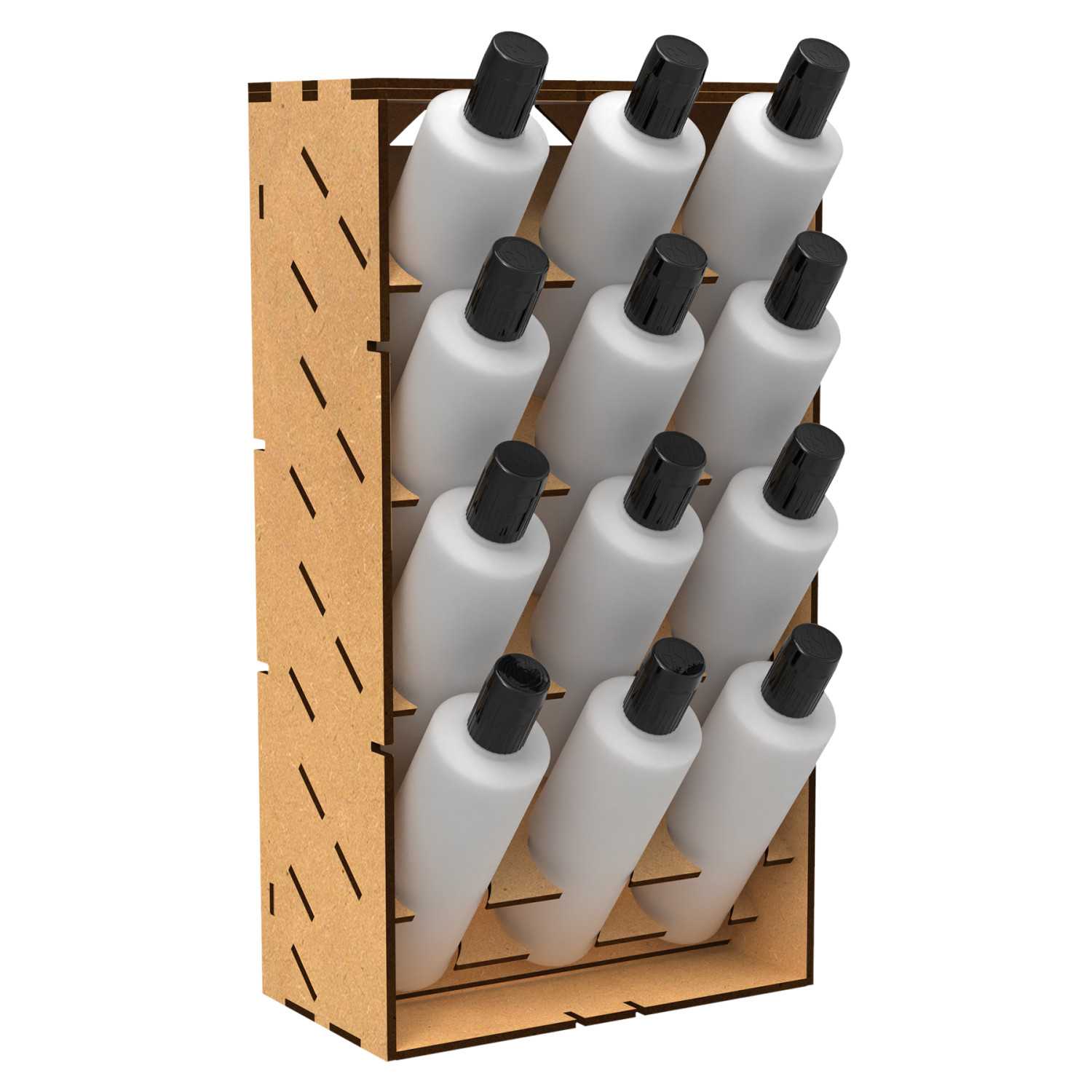 Organizador Vertical de Pinturas 60ml - LITE Organizadores de madera DM Organizador Vertical de Pinturas 60ml - LITE Organizadores de madera DM