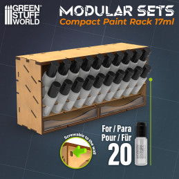 Présentoir horizontal pour peintures 17ml - COMPACT