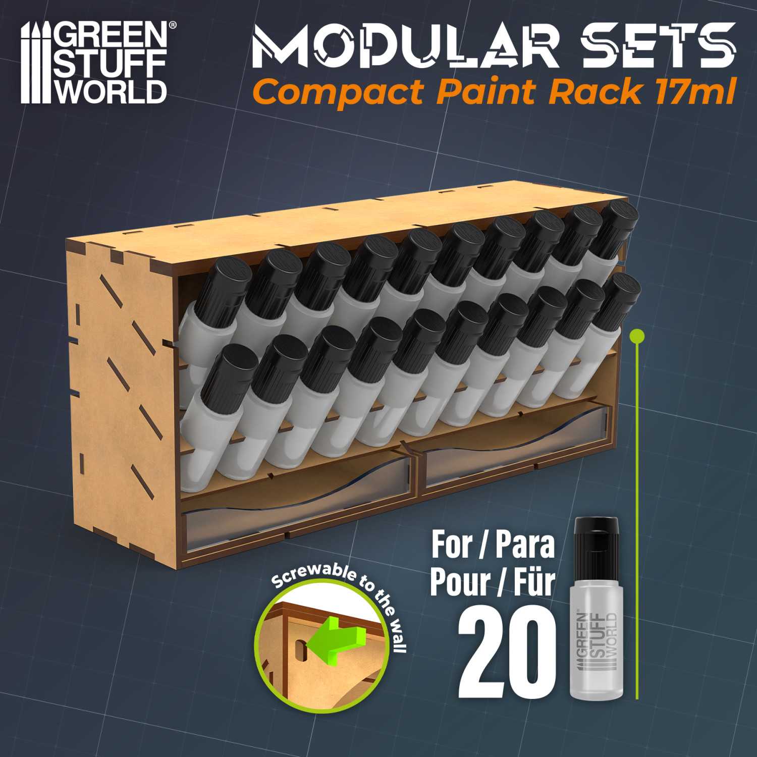 Horizontal Paint Organizer 17ml COMPACT - GSW