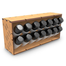 Horizontal Paint Organizer 30ml - COMPACT | paint rack organizer