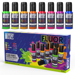 Set x8 Fluor Paints | Fluorescent Paints