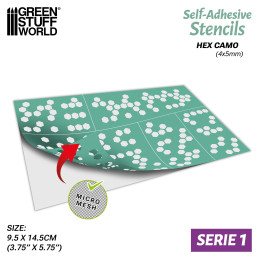 Self-adhesive stencils - Hex Camo | Adhesive stencils Self-adhesive stencils - Hex Camo | Adhesive stencils