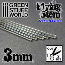 Acrylic Rods - Round 3 mm CLEAR | Flying Stem