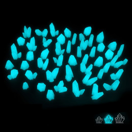 TÜRKISBLAU GLOW Harzkristalle - Mittel