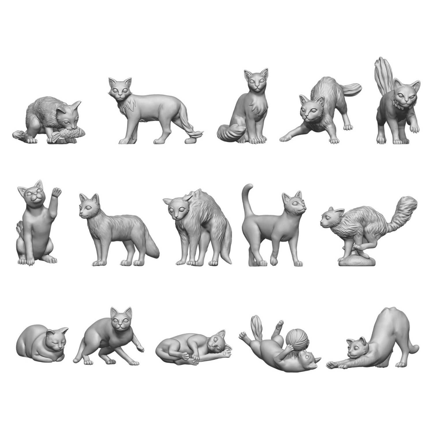 Cats Resin Set 1:48 | Animal resin bits Cats Resin Set 1:48 | Animal resin bits