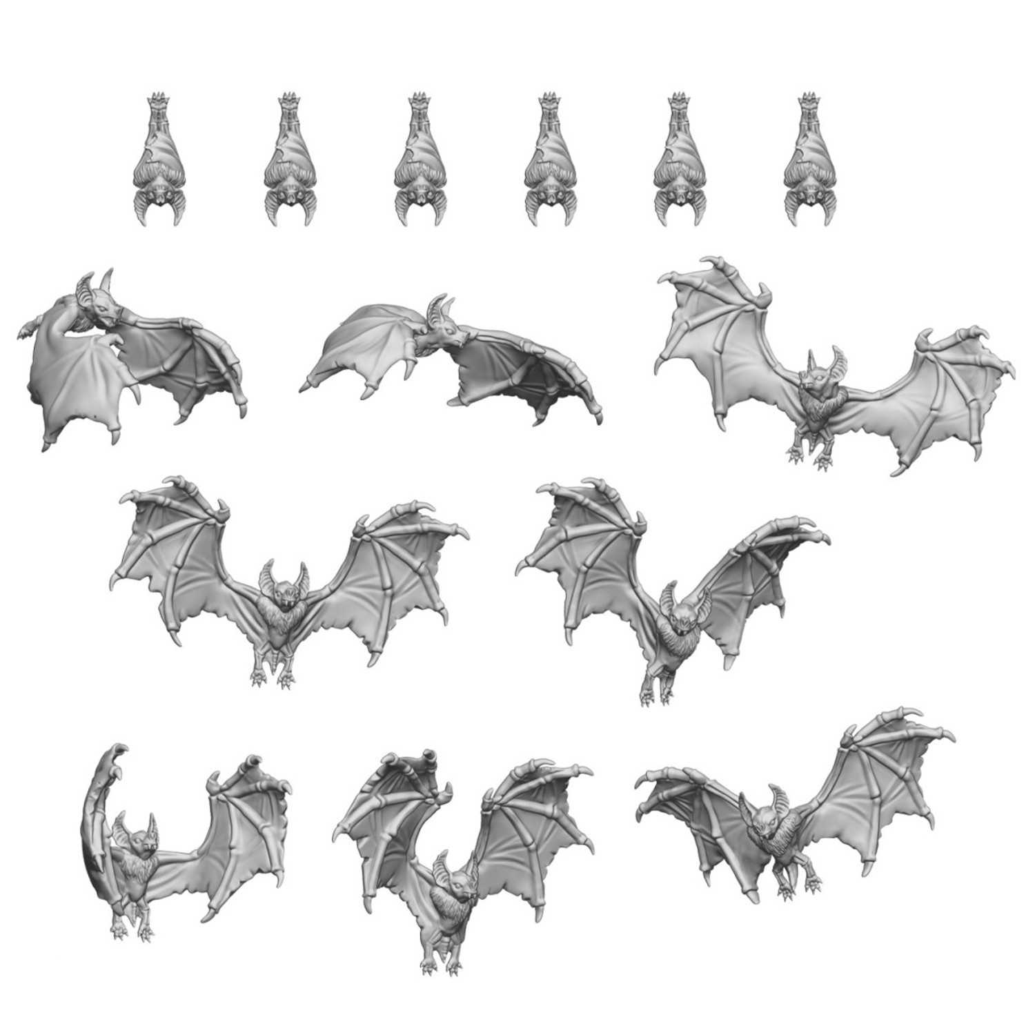 Set Resina Murciélagos Vampiro 1:48 | Murcielagos Gigantes