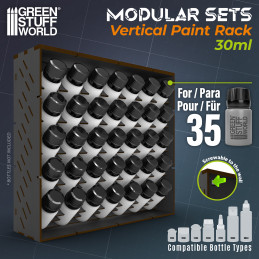 Organizador Modular Negro Pinturas - VERTICAL 30ml Organizador Modular Negro Pinturas - VERTICAL 30ml