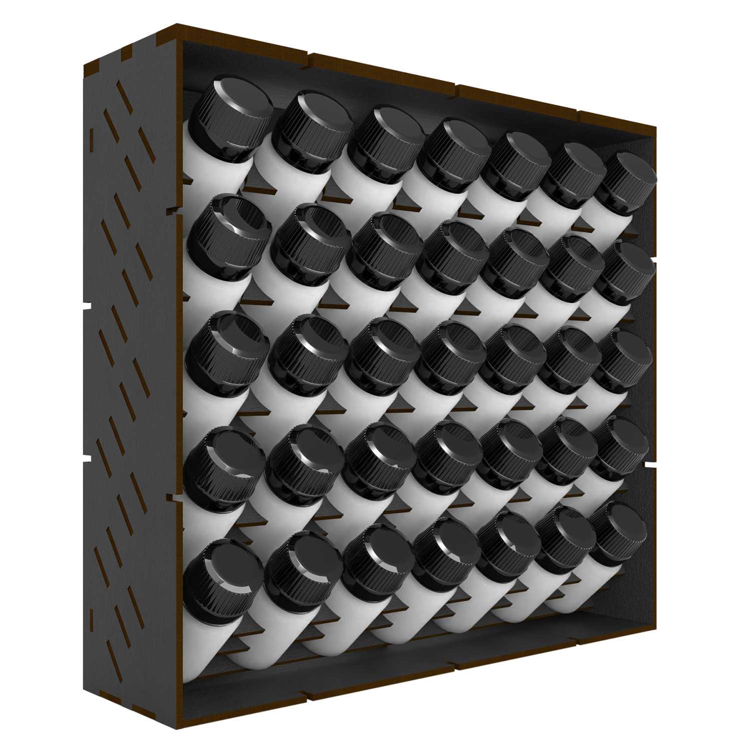Black Modular Paint Rack - VERTICAL 30ml Black Modular Paint Rack - VERTICAL 30ml