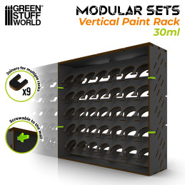 Organizador Modular Negro Pinturas - VERTICAL 30ml Organizador Modular Negro Pinturas - VERTICAL 30ml