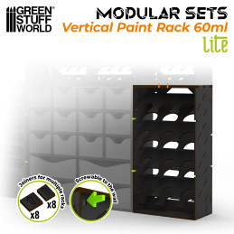 Présentoir vertical noir pour peinture 60ml - LITE Présentoir vertical noir pour peinture 60ml - LITE