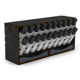 Organizzatore Orizzontale Nero per Colori 17ml - COMPACT