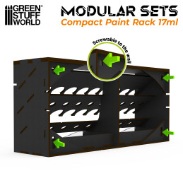 Organizador Horizontal Negro de Pinturas 17ml - COMPACT Organizador Horizontal Negro de Pinturas 17ml - COMPACT