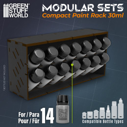 Organizador Horizontal Negro de Pinturas 30ml - COMPACT Organizador Horizontal Negro de Pinturas 30ml - COMPACT