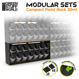 Organizador Horizontal Negro de Pinturas 30ml - COMPACT Organizador Horizontal Negro de Pinturas 30ml - COMPACT