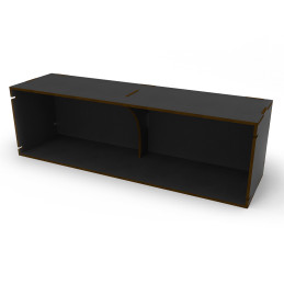 Présentoir horizontal noir compact polyvalent
