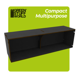 Présentoir horizontal noir compact polyvalent Présentoir horizontal noir compact polyvalent