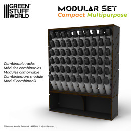 Black compact multi-purpose horizontal organizer Black compact multi-purpose horizontal organizer