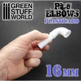 Plasticard Pipe ELBOWS 16mm | Plasticard