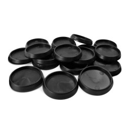 Hollow Plastic Bases - BLACK 32mm | Miniature Round Plastic Bases
